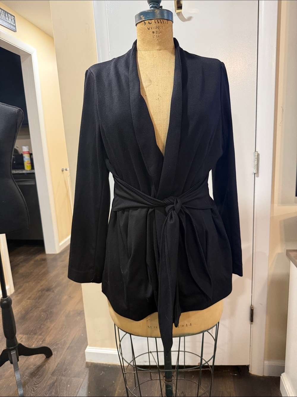 Apt. 9 Black Wrap Belted Blazer Jacket